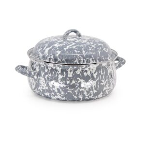 Golden Rabbit Enamelware - Grey Swirl Pattern