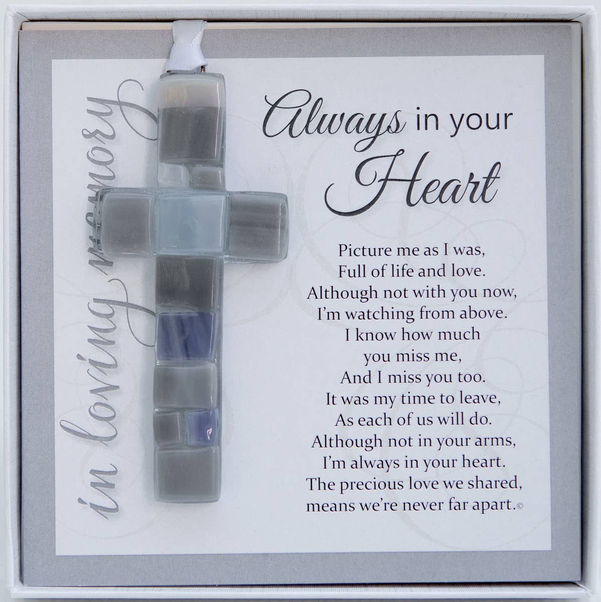 Always In Your Heart Sympathy Gift: Mosaic Cross 6307G 1 Always In Your Heart Sympathy Gift: Mosaic Cross 6307G