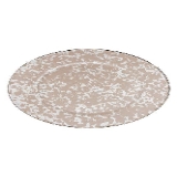 Golden Rabbit Enamelware Oval Platter in Taupe Swirl