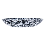 Golden Rabbit Enamelware Catering Bowl in Black Swirl