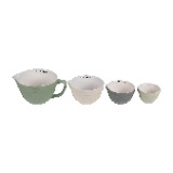 Creative Co-Op Batter Bowl Shaped (Set of 4 Sizes) Measuring Cups