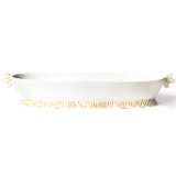 Coton Colors by Laura Johnson Deco Gold Scallop Oval Handled Bowl