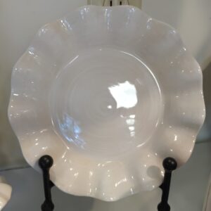 Coton Colors by Laura Johnson Signature Ruffle Round White Salad Plate