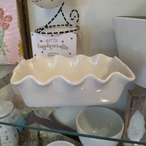 Coton Colors Signature White Ruffle Loaf Pan