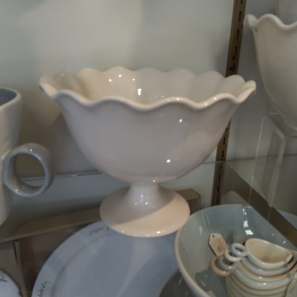 Coton Colors Signature White Ruffle Trifle Bowl