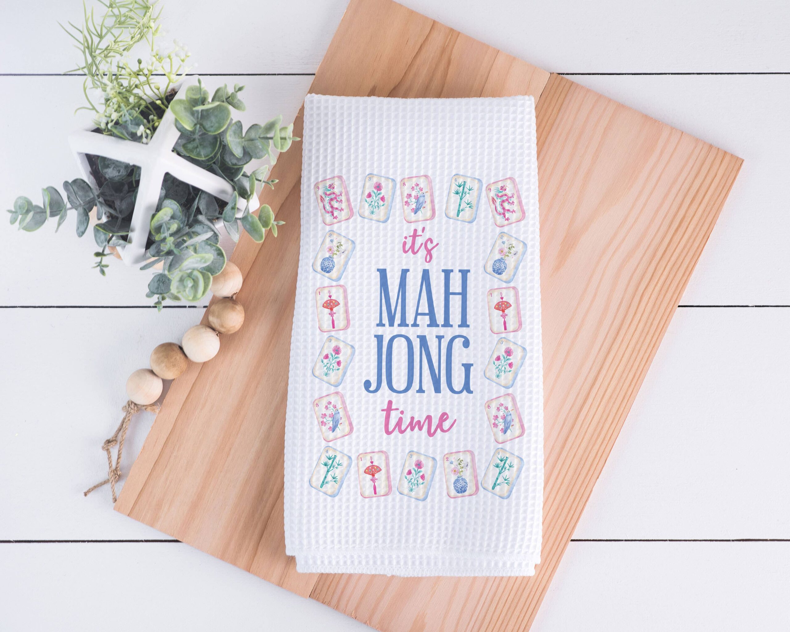 Mahjong Kitchen Towel Mah jongg Tile Game Decor Hostess Gift 1 Mahjong Kitchen Towel Mah jongg Tile Game Decor Hostess Gift