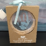 Mud Pie Blue Handprint Ornament