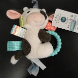 Taggies Soft Baby Rattle with Soothing Teether Ring and Sensory Tags, 6-Inches