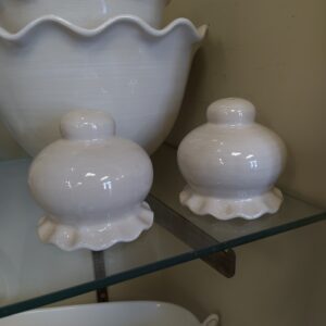 Coton Colors by Laura Johnson Signature White Ruffle Salt and Pepper Shaker Set
