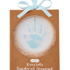 Mud Pie Blue Handprint Ornament