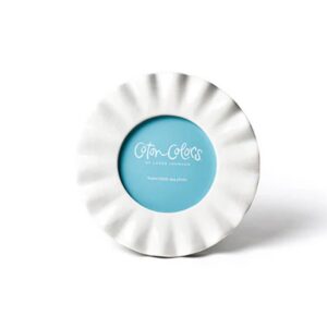 Coton Colors by Laura Johnson White Ruffled Round Frame