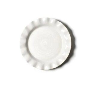 Coton Colors by Laura Johnson Signature Ruffle Round White Salad Plate