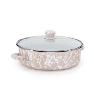 Golden Rabbit Small Saute Taupe Swirl Pattern