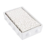 Mud Pie Bead Ceramic Guest Napkin Set, White