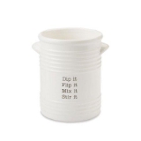 Mud Pie Ribbed Utensil Crock