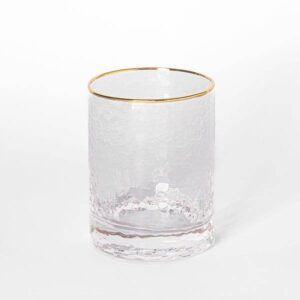 Glass Cocktail Hammered Clear