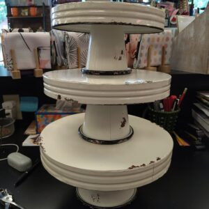 Distressed White Pedestals