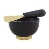 Mud Pie Marble Dip Bowl Set, Black