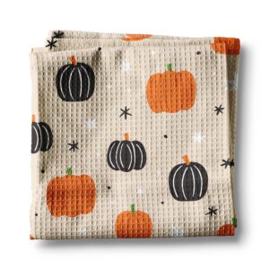 Pumpkin Retro Halloween Fall Kitchen Towel Waffle Weave