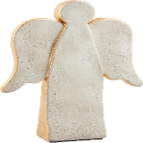 Mud Pie LG Concrete Gold Angel Table Sitters