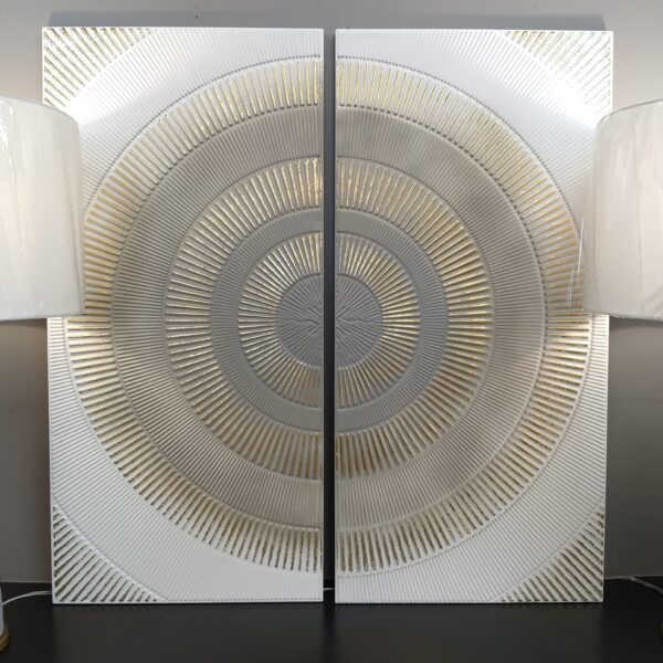 Painted medallion Wall art