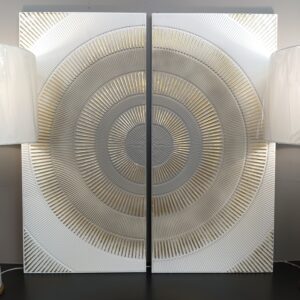 Painted medallion Wall art