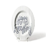 Happy Everything! Stone Skinny Stripe Big Round Platter