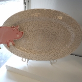 Stone Polka Dot Oval Platter