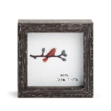 Demdaco Love from Above Dark Woodgrain 4 x 4 Wood and Glass Shadow Box