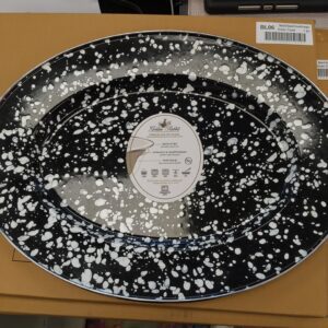 Golden Rabbit Black Swirl Oval Platter in I’m