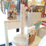 zoe sloas 33 Happy Everything! Mini Marble Paper Towel Holder