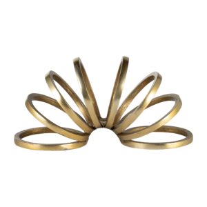 Aluminum Slinky Ring Decorative Sculpture - Gold, 11 in.