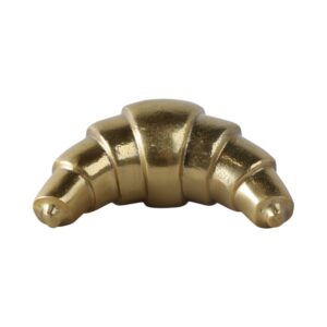 Metal Croissant Design Sculpture Glam Accent - Gold, 3 in.