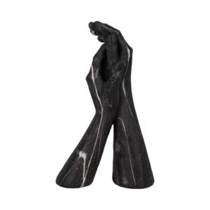 Polyresin Intertwined Hands Object - Black, 13 in.