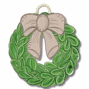 DK Mocha Bow Wreath Door Hanger (No Velcro for a Mini)