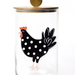 Happ Everything Big Wooden Lid Glass Jar