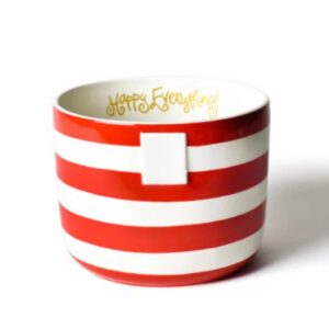 Happy Everything 44 oz red stripe mini bowl