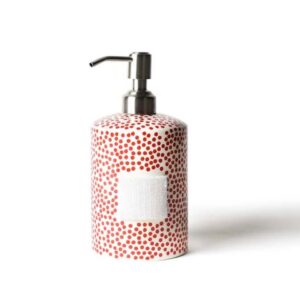 Happy Everything Red Small Dot Soap Pump Dispenser22 oz