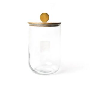 Happy Everything Medium Wooden Lid Glass Jar