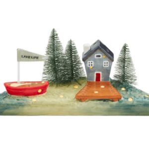 Mud Pie Large Lake LED Sitter; 4 3/4 " X 10 1/4 "