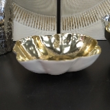 Beatriz Ball Handmade Aluminum Modern Dinner Bowl, White, 10.5 x 11 x 3.5 Inches