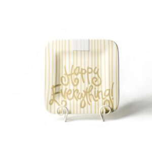 Happy Everything Neutral Stripe Mini Square Platter