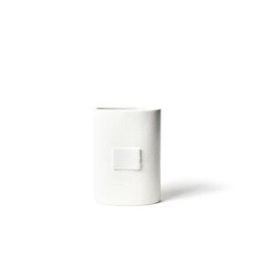 Happy Everything White Small Dot Mini Oval Vase