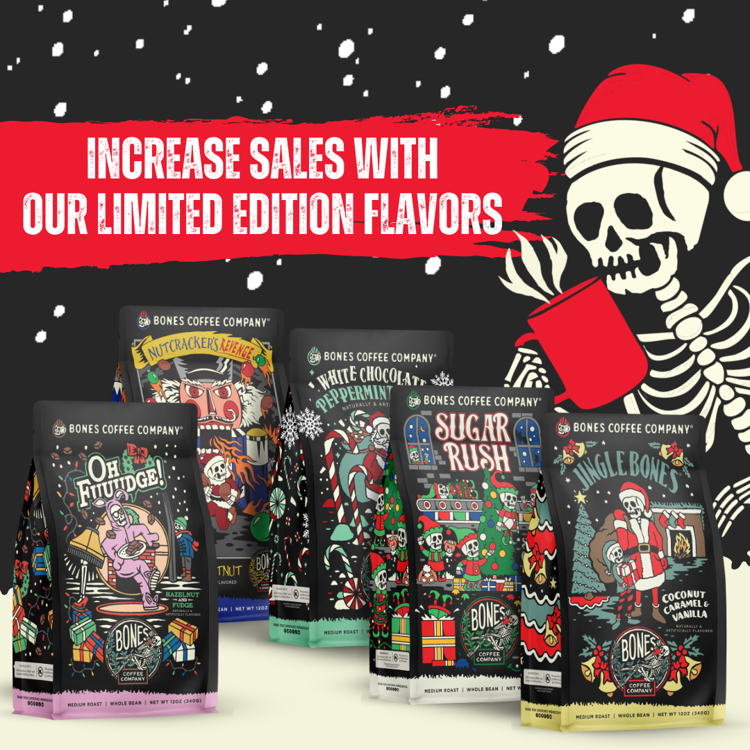 Bones Jingle Bones Christmas Coffee Pods | 12 | Flavored Coffee 1 Bones Jingle Bones Christmas Coffee Pods | 12 | Flavored Coffee