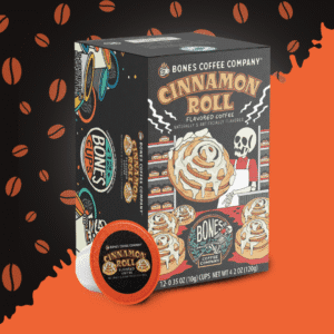 Bones Cinnamon Roll Coffee Pods | 12 Count | Flavored Coffee Pods