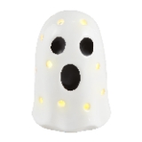 Mud Pie Ghost Led Sitter  White