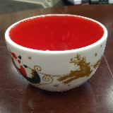 Coton Colors Retro Christmas Village Appetizer Bowl