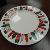 Coton Colors by Laura Johnson Santa Rimmed Dinner Plate