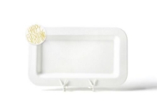 Happy Everything White Small Dot Mini Entertaining Rectangle Platter