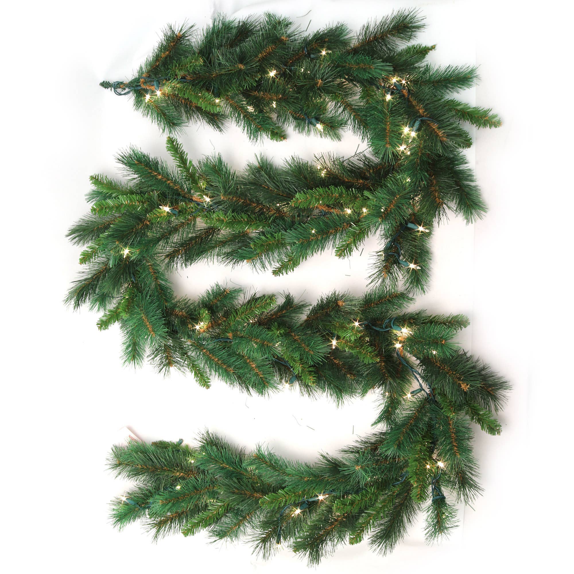 9' Pre-Lit Majestic Pine Christmas Garland, 160 Faux Tips 1 9' Pre-Lit Majestic Pine Christmas Garland, 160 Faux Tips